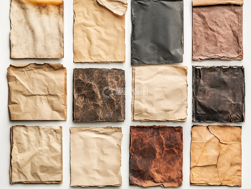 高清大图下载【趣麦麦图】皱巴巴的牛皮纸