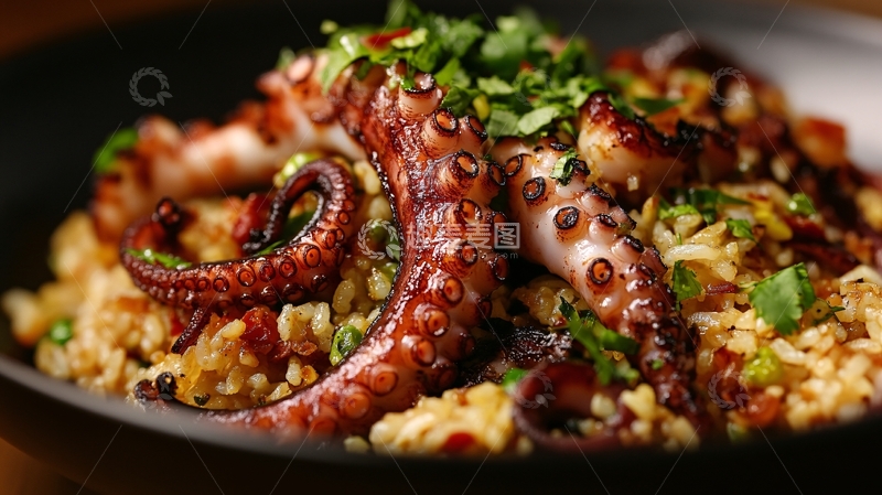 高清大图下载【趣麦麦图】海鲜鱿鱼饭1