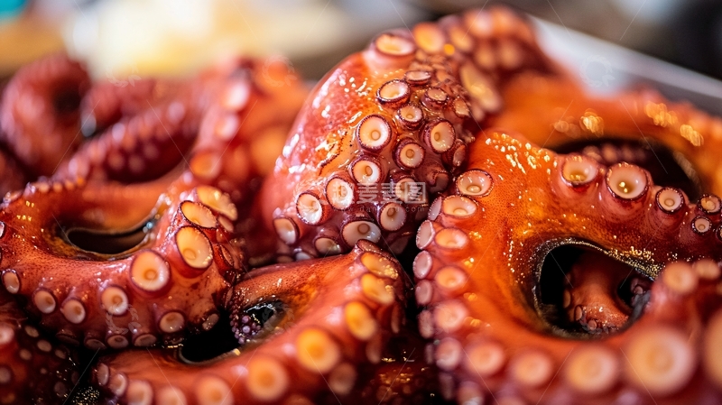 高清大图下载【趣麦麦图】章鱼美味鱿鱼
