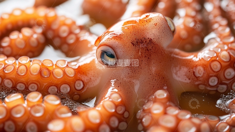 高清大图下载【趣麦麦图】章鱼背景素材