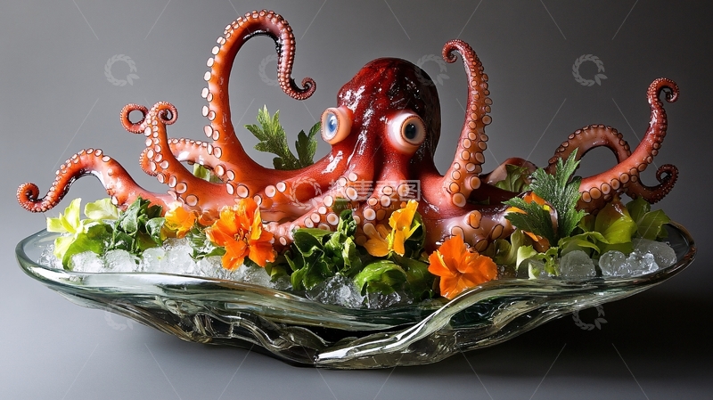 高清大图下载【趣麦麦图】章鱼刺身图片素材下载