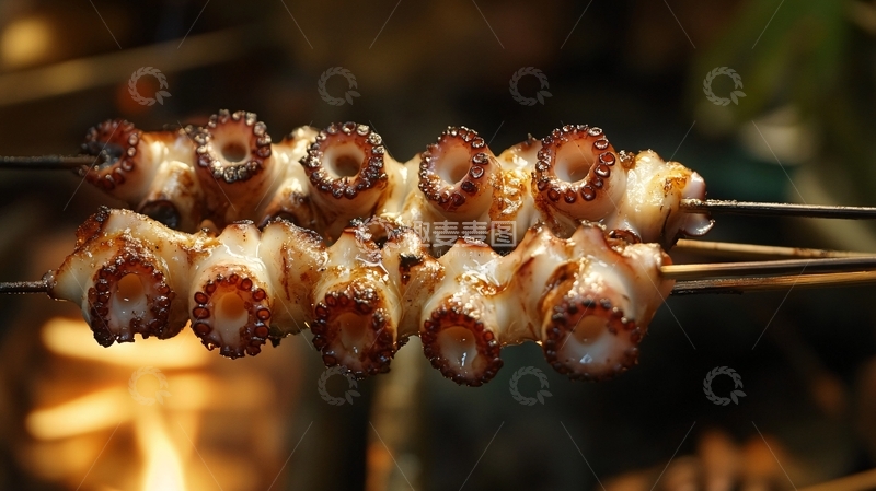 高清大图下载【趣麦麦图】烤章鱼足串