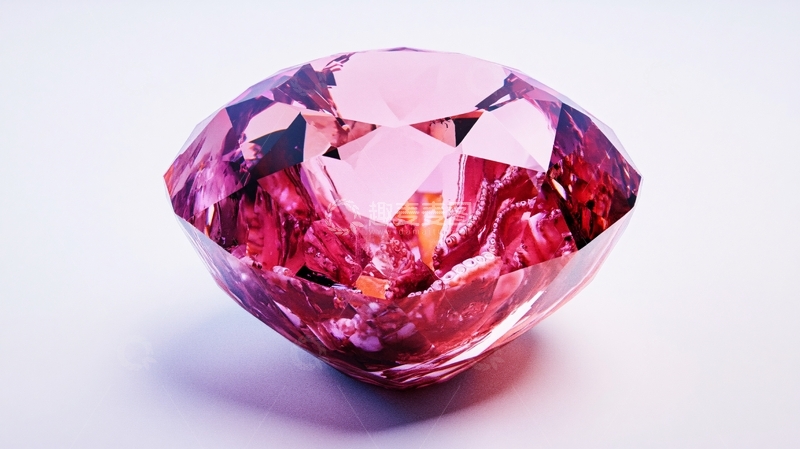 高清大图下载【趣麦麦图】粉红色水晶钻石荧光