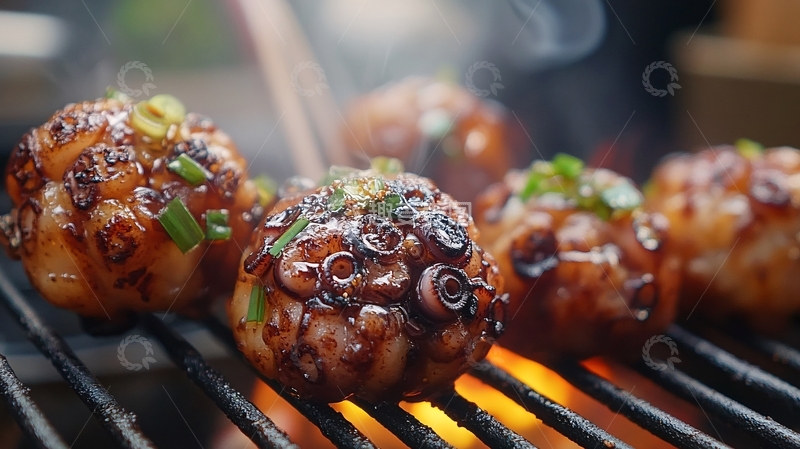 高清大图下载【趣麦麦图】烧烤章鱼丸