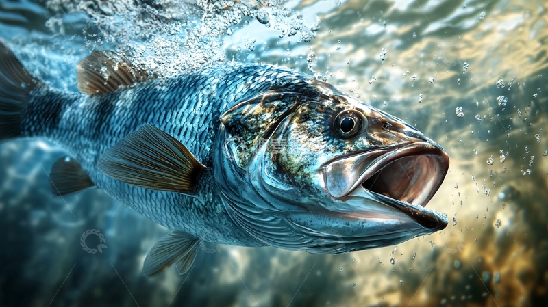 高清大图下载【趣麦麦图】鲤鱼嘴部特写2