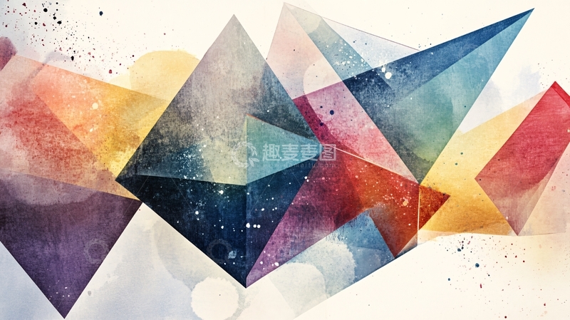 高清大图下载【趣麦麦图】不规则多边形装饰画