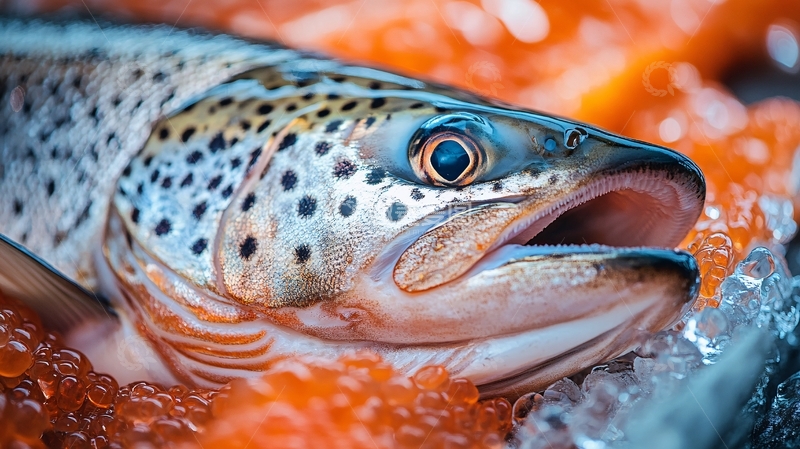 高清大图下载【趣麦麦图】新鲜三文鱼展活力