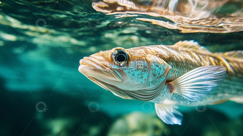高清大图下载【趣麦麦图】鲤鱼嘴部特写4