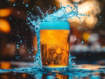 啤酒水花质感特效10