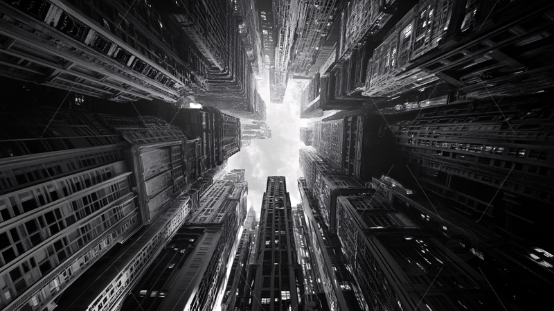 高清大图下载【趣麦麦图】扭曲城市