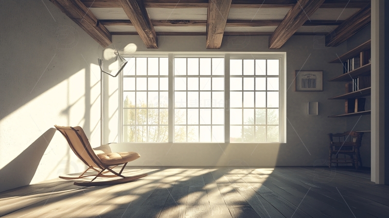 高清大图下载【趣麦麦图】阳光照射的房间1