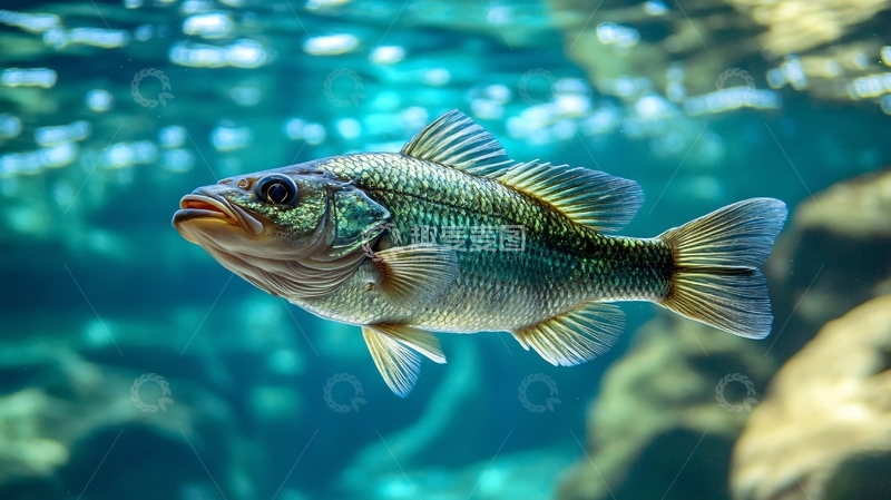 高清大图下载【趣麦麦图】鱼缸里的鲫鱼