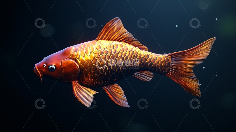 高清大图下载【趣麦麦图】卡通写实红鲤鱼1