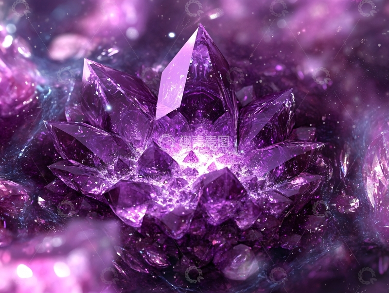 高清大图下载【趣麦麦图】兰紫色晶体