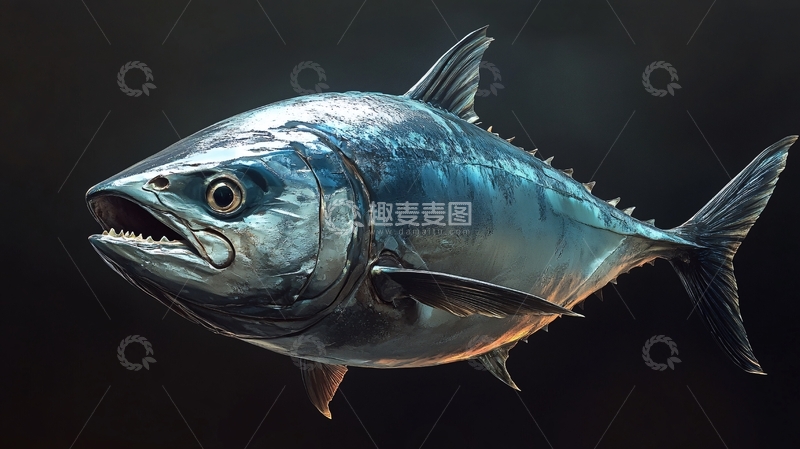 高清大图下载【趣麦麦图】新鲜捕获的金枪鱼