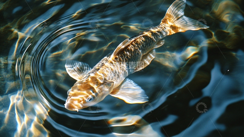 高清大图下载【趣麦麦图】意境锦鲤7