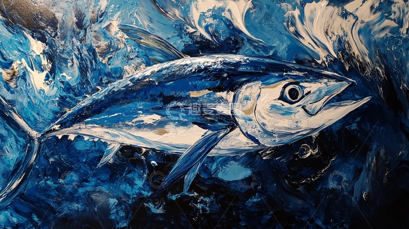 高清大图下载【趣麦麦图】金枪鱼手绘6