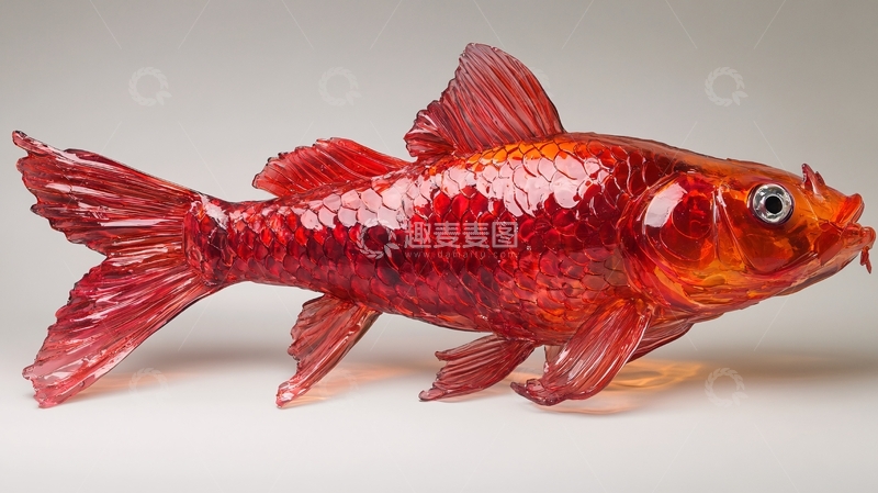 高清大图下载【趣麦麦图】红鳞鲫鱼水珠附