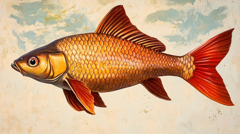 高清大图下载【趣麦麦图】卡通写实红鲤鱼3