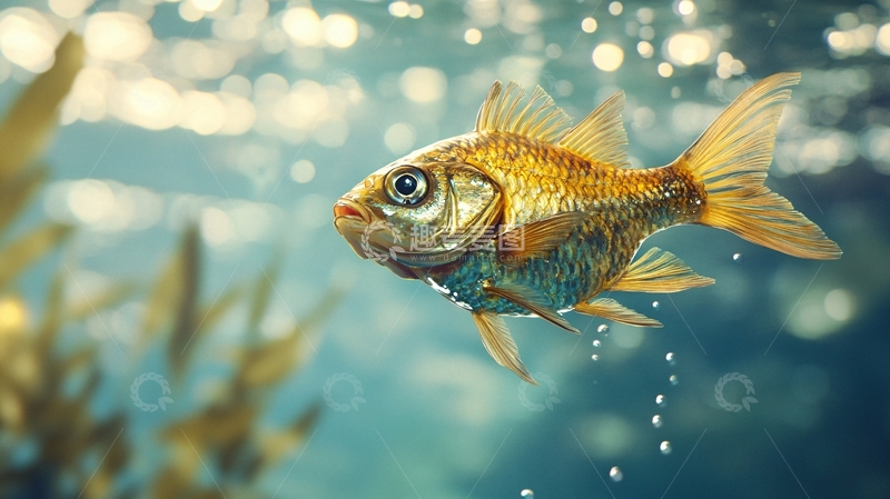 高清大图下载【趣麦麦图】金戏水鱼