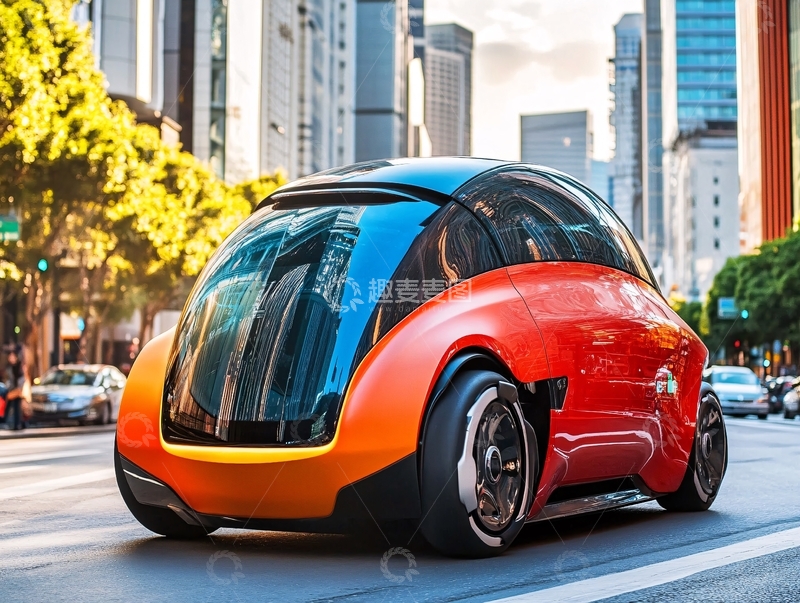 高清大图下载【趣麦麦图】新能源汽车创意汽车