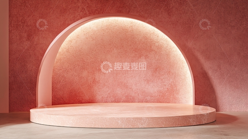 高清大图下载【趣麦麦图】粉色的展示台2