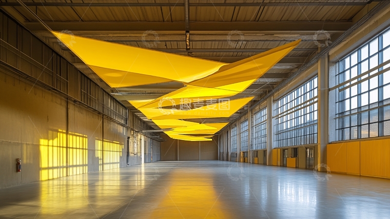 高清大图下载【趣麦麦图】工业黄走道1