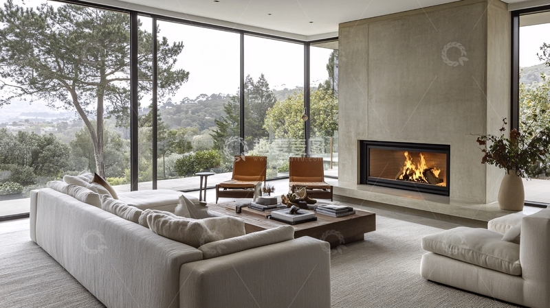 高清大图下载【趣麦麦图】高清豪华卧室壁炉