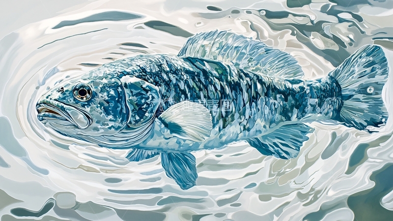 高清大图下载【趣麦麦图】草鱼插画