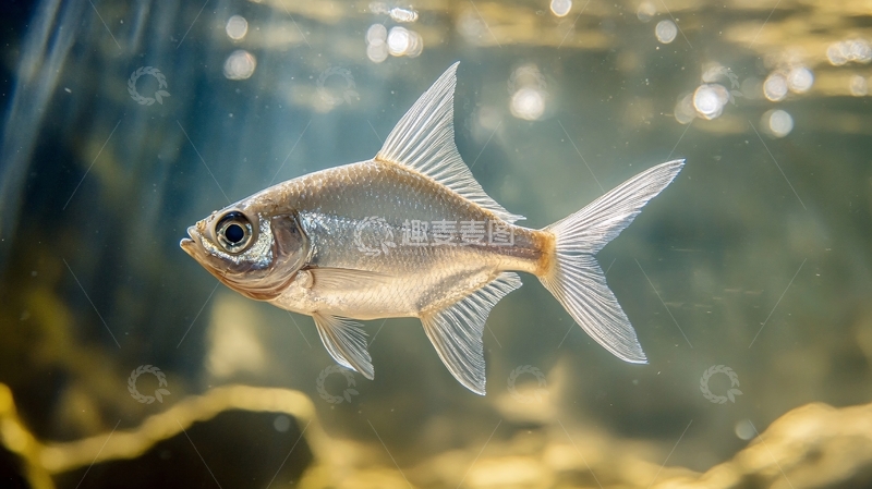 高清大图下载【趣麦麦图】银白鳞片水波轻摇