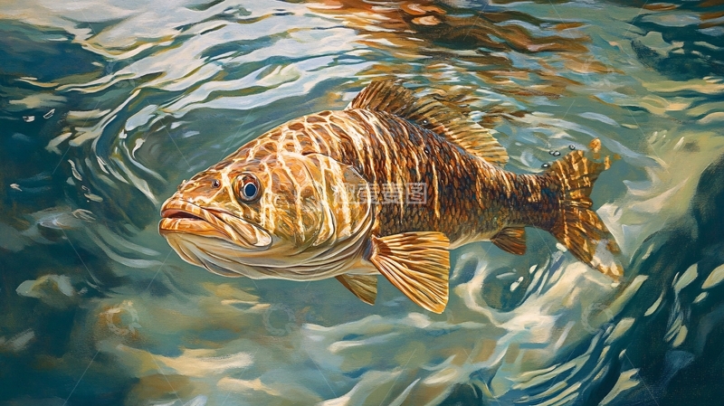 高清大图下载【趣麦麦图】溪流石斑鱼