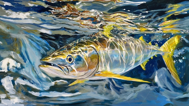 高清大图下载【趣麦麦图】鲟龙鱼插画2