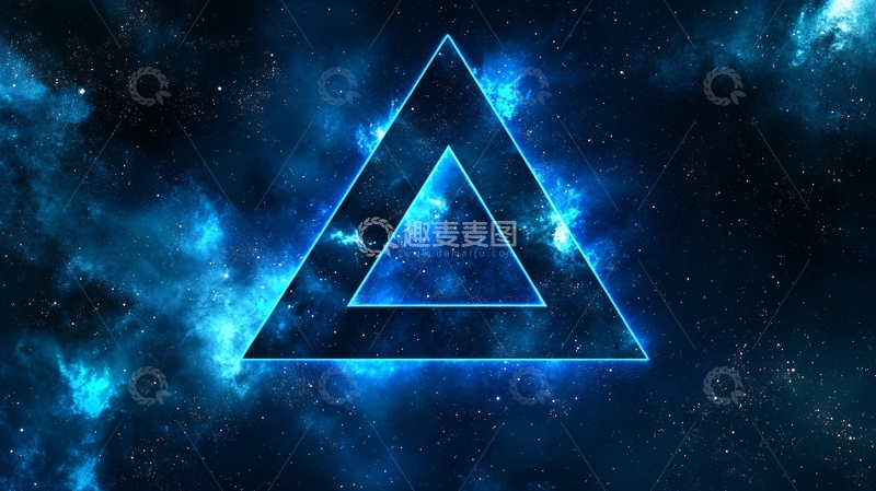 高清大图下载【趣麦麦图】炫酷蓝色宇宙背景