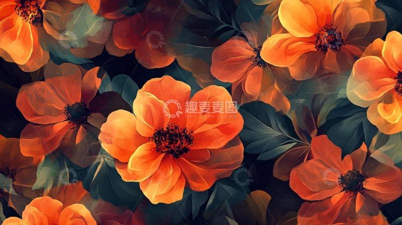 高清大图下载【趣麦麦图】炫彩花朵壁纸11