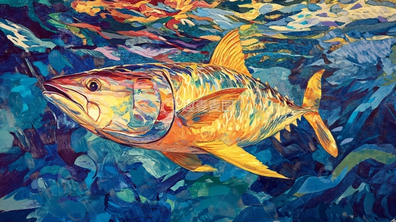 高清大图下载【趣麦麦图】油画锦鲤2