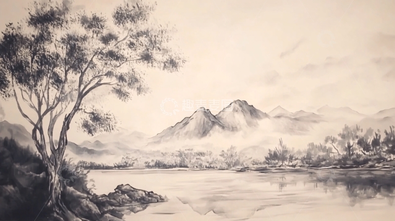 高清大图下载【趣麦麦图】原创独家手绘山水