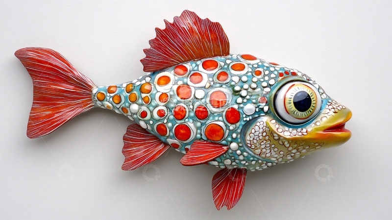 高清大图下载【趣麦麦图】鱼类树脂画