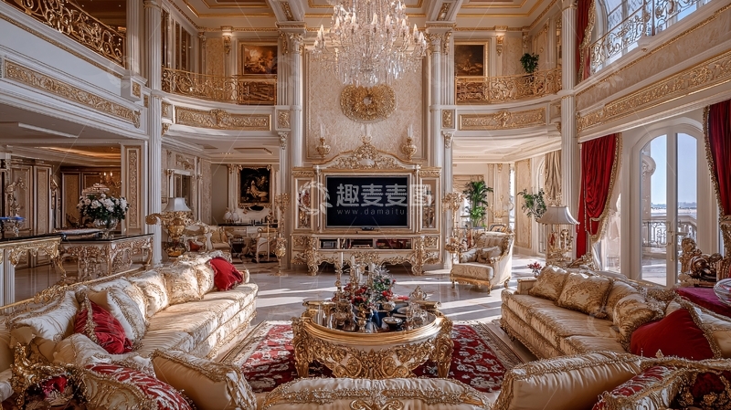 高清大图下载【趣麦麦图】法式描金整木定制家居