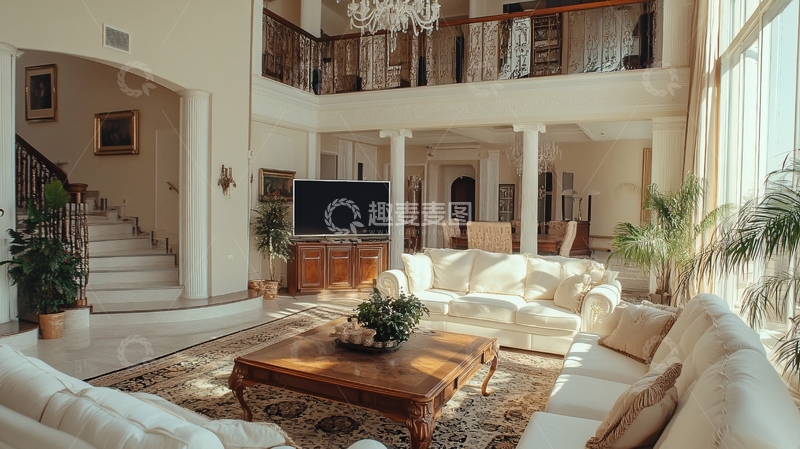 高清大图下载【趣麦麦图】豪宅客厅