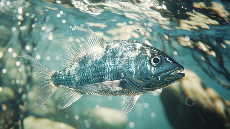 高清大图下载【趣麦麦图】水中鲈鱼1