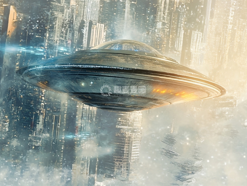 高清大图下载【趣麦麦图】未来都市太空飞船