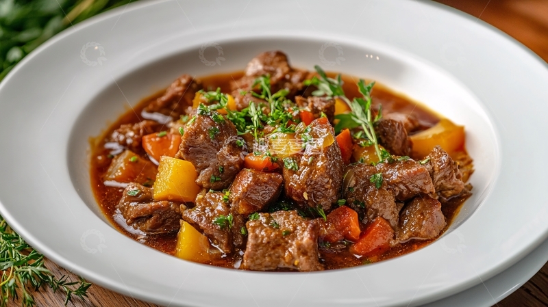 高清大图下载【趣麦麦图】凤梨鹿肉