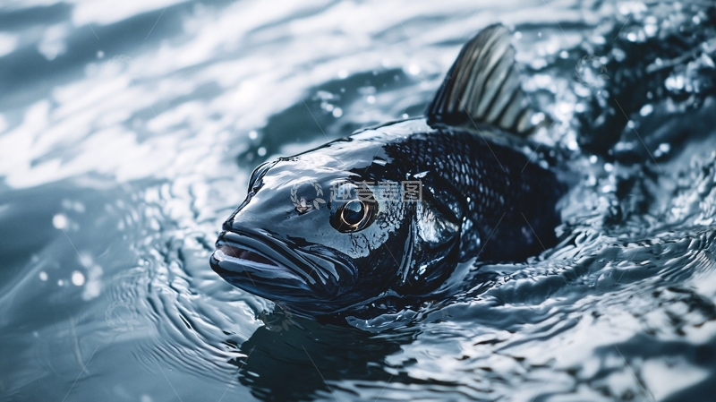 高清大图下载【趣麦麦图】黑鳕鱼水中游