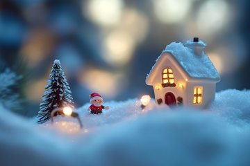 圣诞节小雪屋1