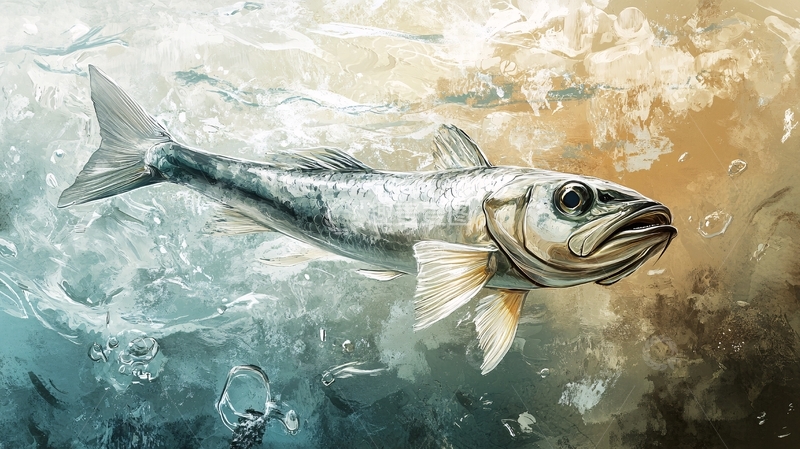 高清大图下载【趣麦麦图】银鳞游鱼戏水