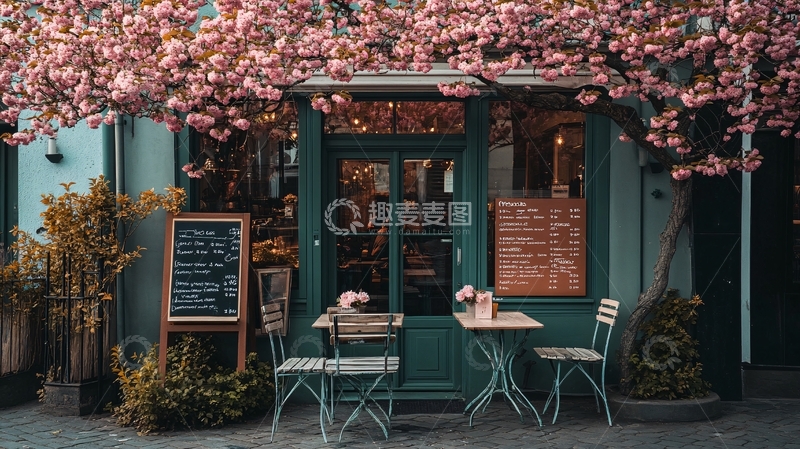 高清大图下载【趣麦麦图】樱花门头