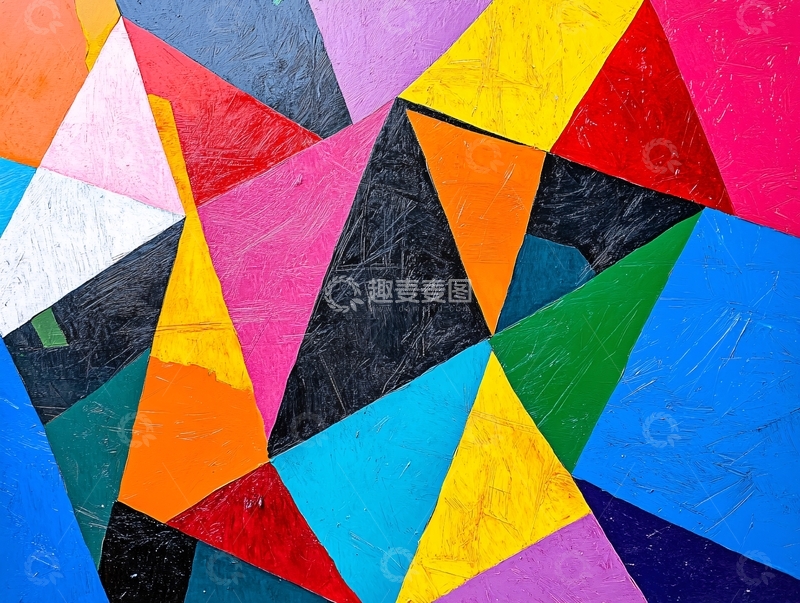 高清大图下载【趣麦麦图】艺术墙彩色墙色块墙