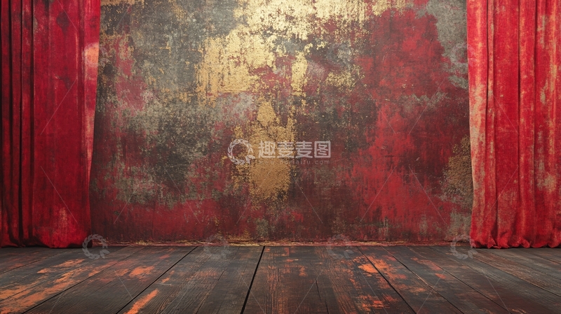 高清大图下载【趣麦麦图】戏台背景1