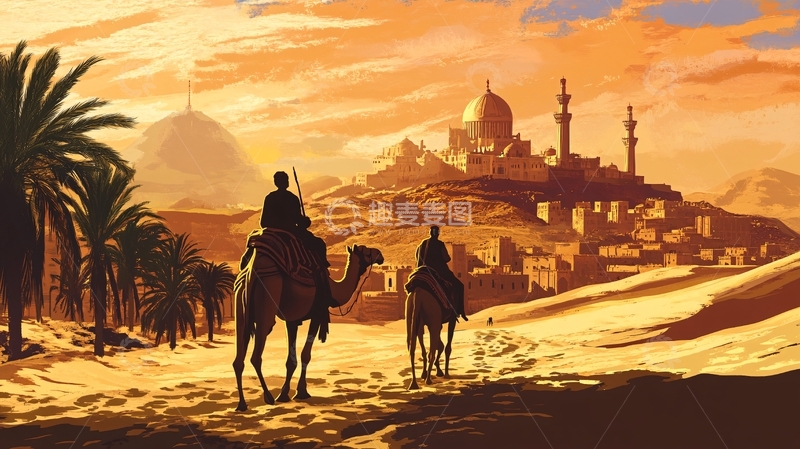 高清大图下载【趣麦麦图】中东插画