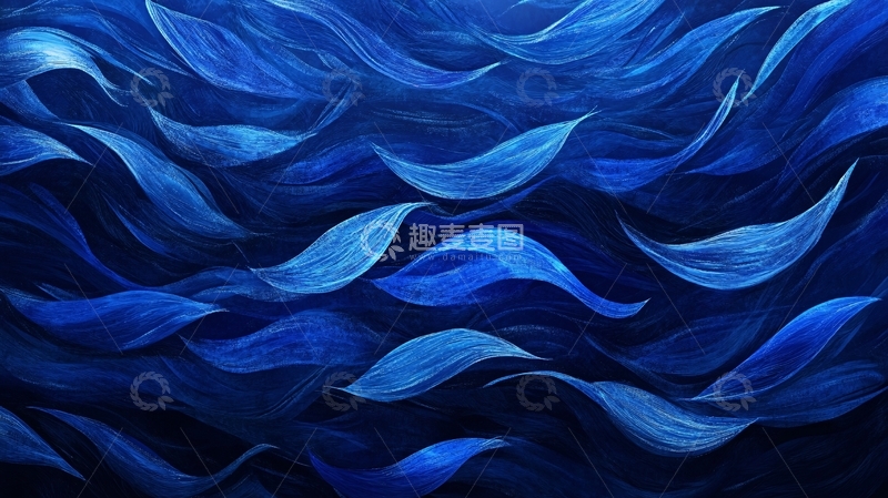 高清大图下载【趣麦麦图】-动感唯美蓝色毛发纹理